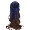 Versatile Pearl Tassel Rhinestone Square Scarf Lace Trim Hair Wrap Full Sky Star Headwrap Solid Color Breathable Fabric Scarf