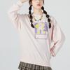 Sweatshirts Women's Pink Crew Neck Moderate Regular 538779-48
