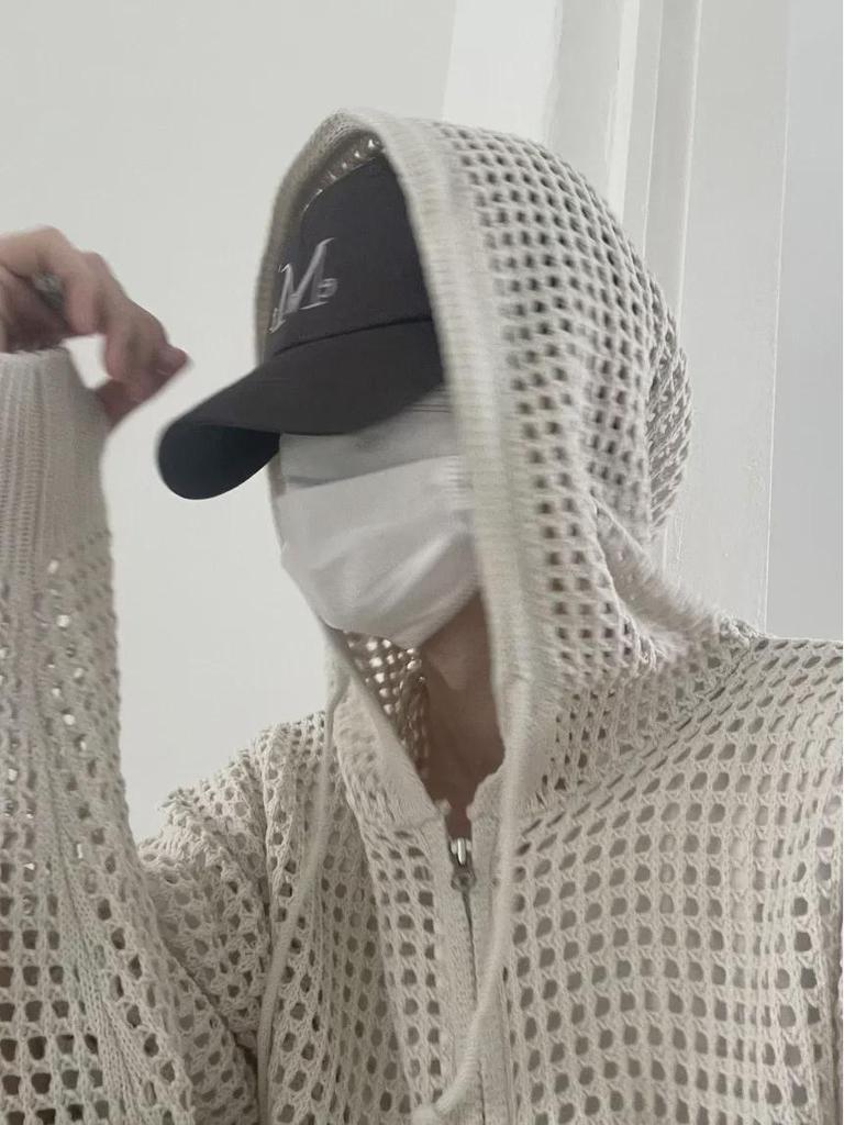 Men's Autumn Knitted Cardigan: Long-Sleeved, Lightweight, Air-Conditioned, Korean-Style Sweater for Sun Protection