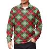 Men's Loose Casual 1/4 Zip Sweatshirt Fashion Printed Long Sleeve Top With Pockets