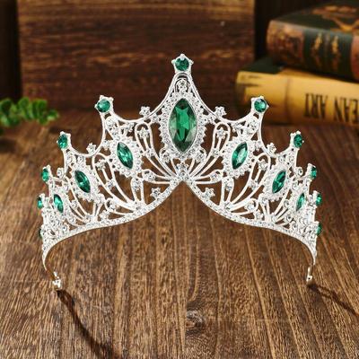 Vintage Luxus Glänzende Kronprinzessin Diadem Braut Diadem Krone Für Frauen Mädchen Hochzeit Haarschmuck Brautkrone