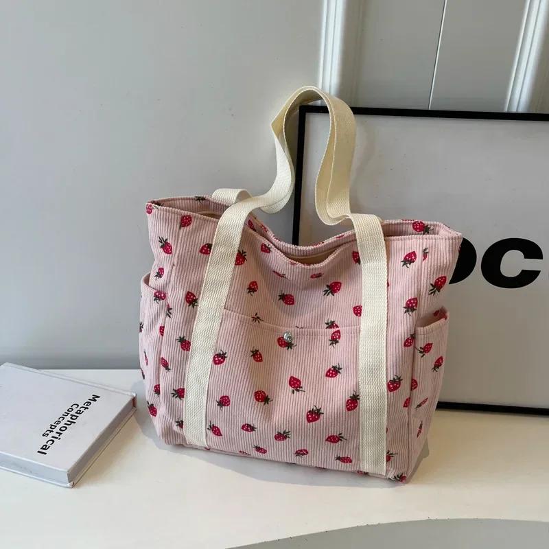 Вельветовая сумка Forest Fresh. Милая и модная универсальная сумка на плечо. Красивая и простая женская сумка-тоут.