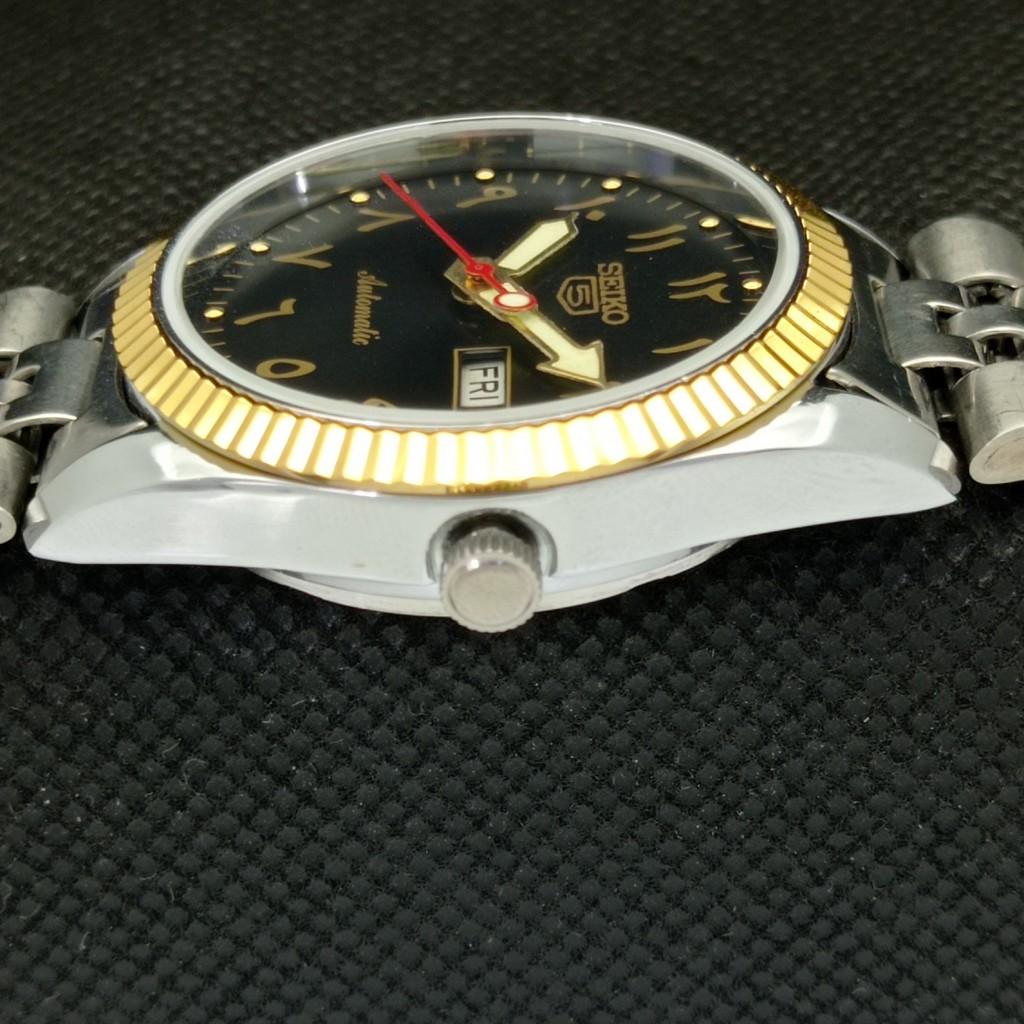 RENOVOVANÉ SEIKO 5 PRESIDENT AUTO PÁNSKÉ HODINKY JAPONSKÉ HODINKY TRANSPARENTNÍ ZADNÍ A305164-2