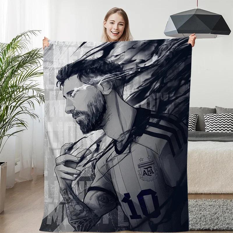 Winterdecke Sofa Messi Digitaldruck King Size Warm Knie Bett Fleece Camping Benutzerdefiniert Flauschig Weich Decken Mikrofaser Bettwäsche