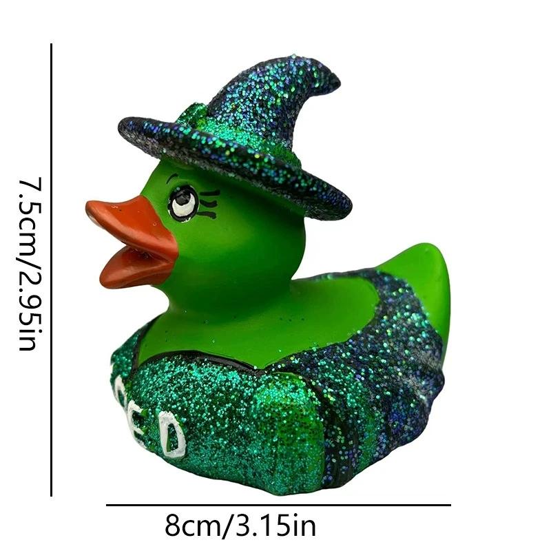 Vintage Harz Zauberer Enten, Broadway Show Aufführung Entenfigur, Handgefertigte Dekorative Ente für Halloween, Ostern