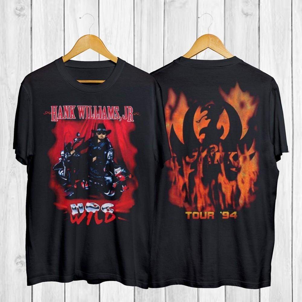 

Vintage Hank Williams Jr Hog Wild Tour Music 1994 Retro TShirt Unisex Classic Unisex T-Shirt XXXXL