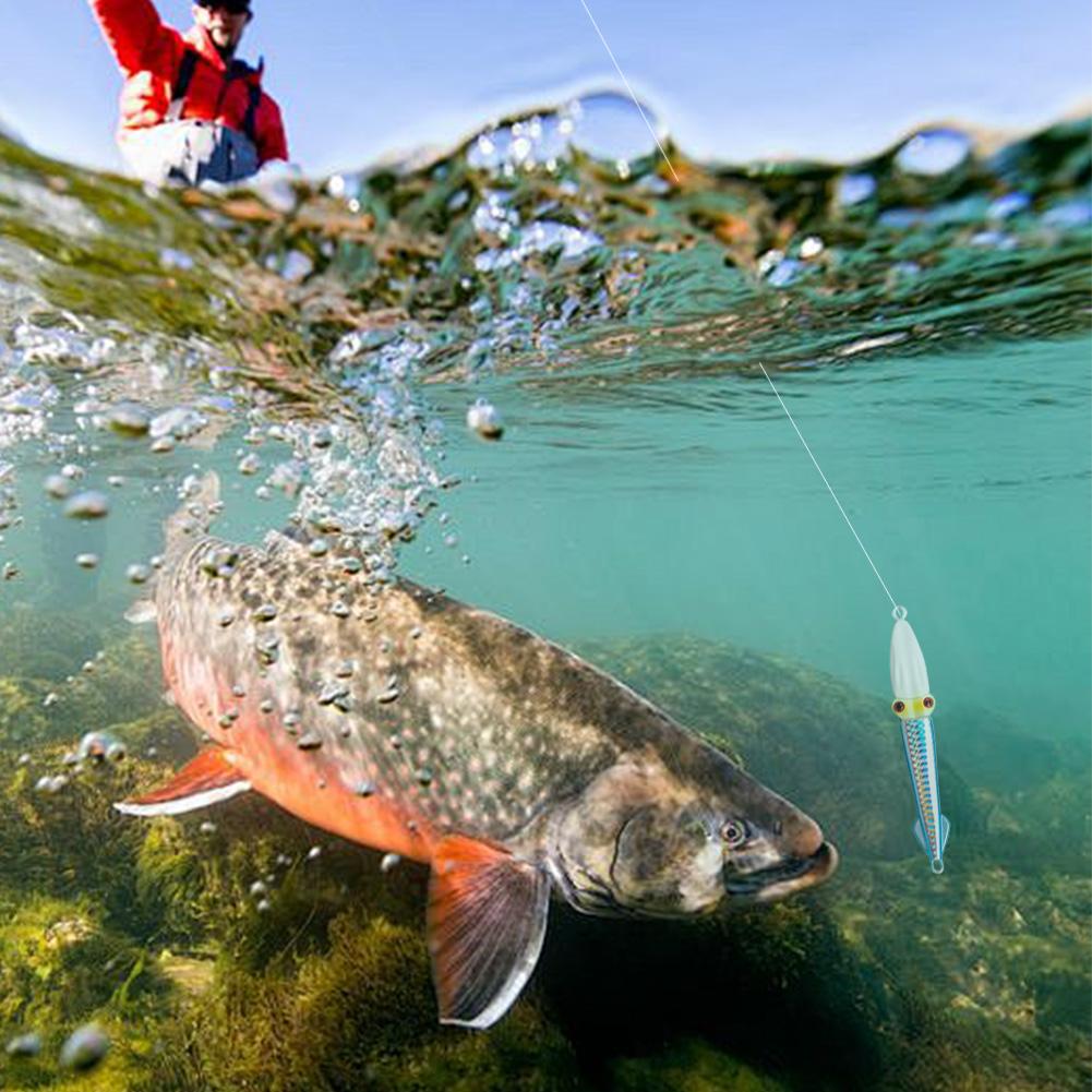 Fast Sinking Hard Squid Bait Wobblers 3D Eyes Artificial Crankbait Lifelike Fishing Bait Fishing Accessories