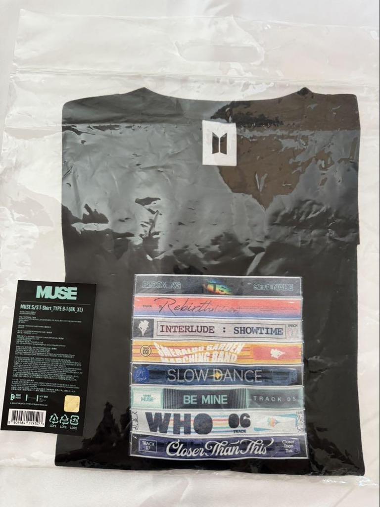 [USED] BTS Jimin MUSE TRACK BLACK T-shirt, XL, Official