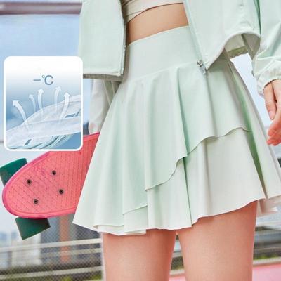 Tennis-Kurzrock, Anti-Ultraviolett-Rock, Damen-Sportrock mit Taschen, Röcke mit hoher Taille, schnell trocknender Doppeldecker-Rock, Sonnenschutzkleidung