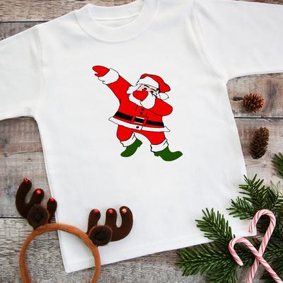 Christmas Santa Claus Kids T Shirt Girls Boys Funny Christmas T-shirts Clothes Santa Claus Printed Children Clothing Xmas Tops