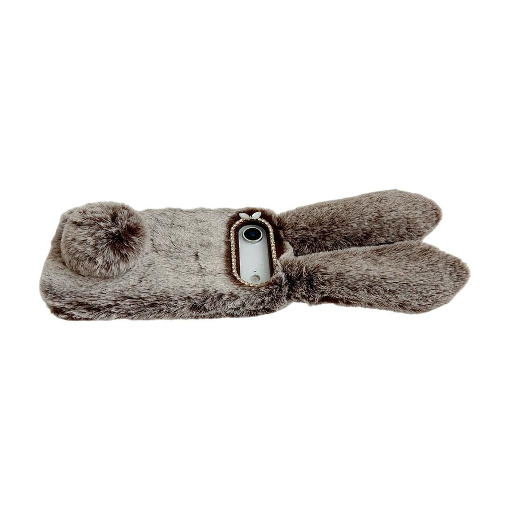 Für iPhone Air Case Plüsch Süßer Hase Winter Flauschig TPU Handyhülle