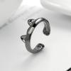 Pink Cute Cat Ear Ring For Women Cats Paw Embrace Tightly Opening Finger Rings Girl Ladies Party Birthday Jewelry Accessories