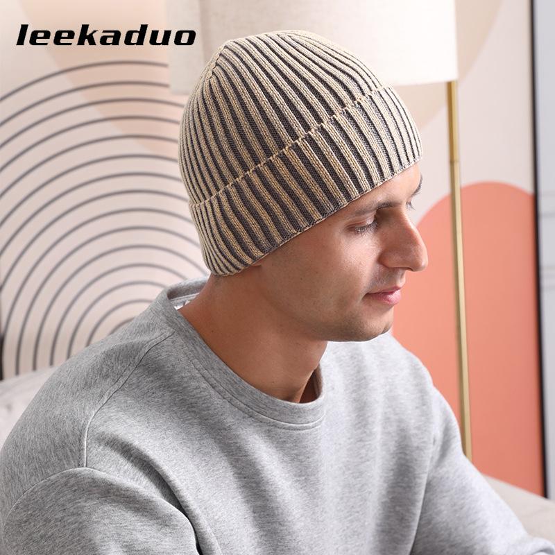 Autumn and Winter Knitted Hat for Men and Women Couples Knitted Hat Ins Street Solid Color Warm Baotou Hat