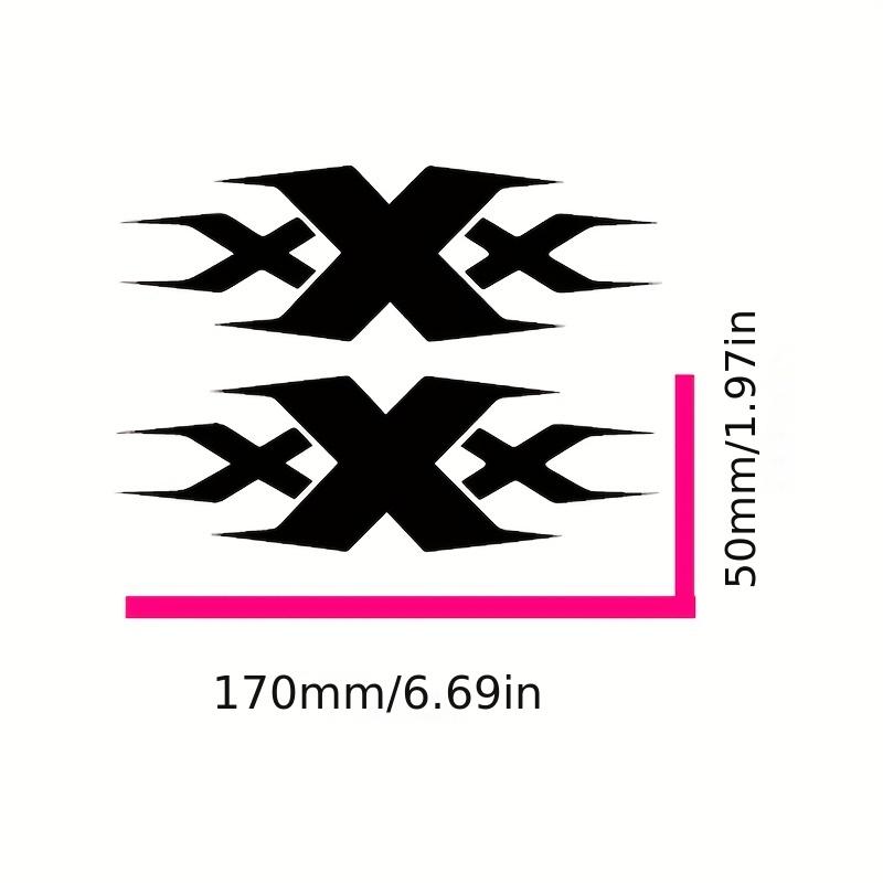 2PCS XXX Motorcycle Stickers Waterproof DIY Motorbike Helmet Side Panels Fuel Tank Fairing Scooter Vinyl Decals Cool Decoration