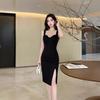 Night Show Sexy Chest Wrap Backless Suspender Skirt Car Model Small Dress Short Skirt Temperament Thin Tight Hip Wrap Dress Women