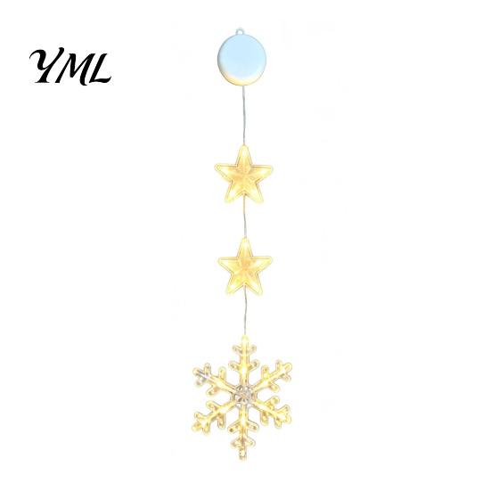 LED Window Decoration Star Moon Hanging Light, Warm String Lights, Christmas Tree Pendant Decorations Decorative Atmosphere Lamp for Home Holiday