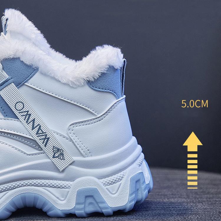 Women's Casual Sneakers Non Slip Comfortable Sports Shoes Women Winter Outdoor Vulcanized Shoes Woman Fleece Walking Trainers