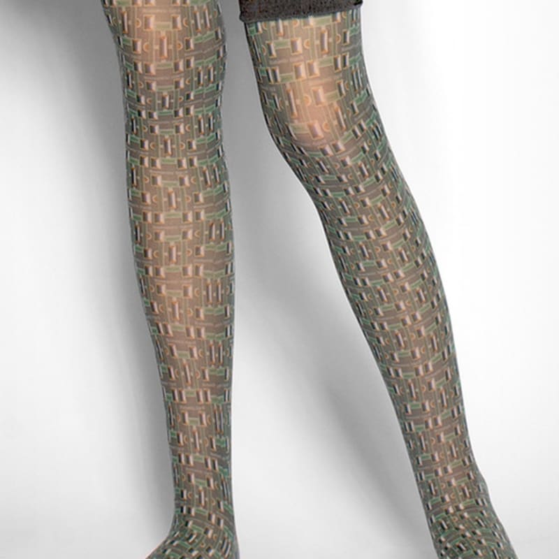 

Романтичные тигровые гольфы до колена из зеленого кварца Free