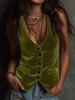 2026 Spring/Summer Women's Buttoned Sleeveless Sexy Vest Tank Top