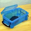 0.28 Liter Storage Box Transparent Locking Lid Plastic Sorting Box Mini Size Candy Color Jewelry Storage Case Home Organization