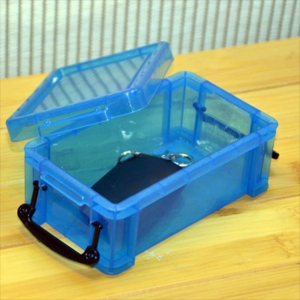 0.28 Liter Storage Box Transparent Locking Lid Plastic Sorting Box Mini Size Candy Color Jewelry Storage Case Home Organization