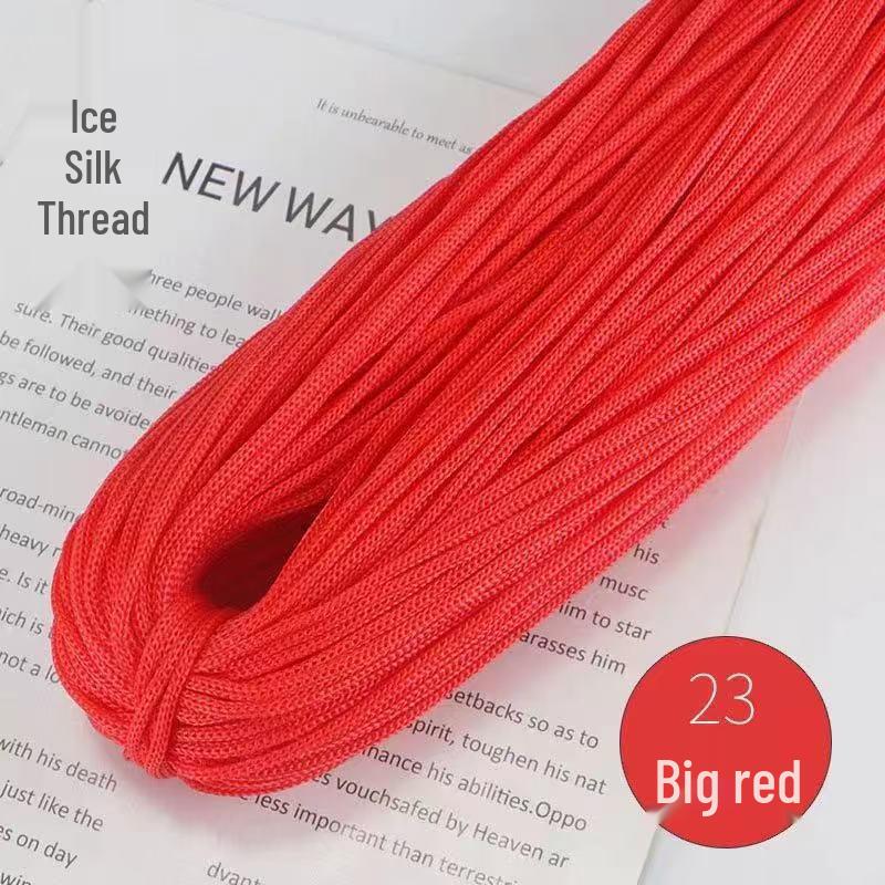 Lightweight Thick Ice Silk Yarn Hand-Knitted Hat & Large Bundle for Spring/Summer Crochet