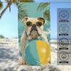 Asciugamano da Spiaggia Bulldog Inglese Stampato Oversize Asciugatura Rapida Senza Sabbia per Spiaggia Piscina Nuoto Viaggio Morbido Assorbente Asciugamano Regalo