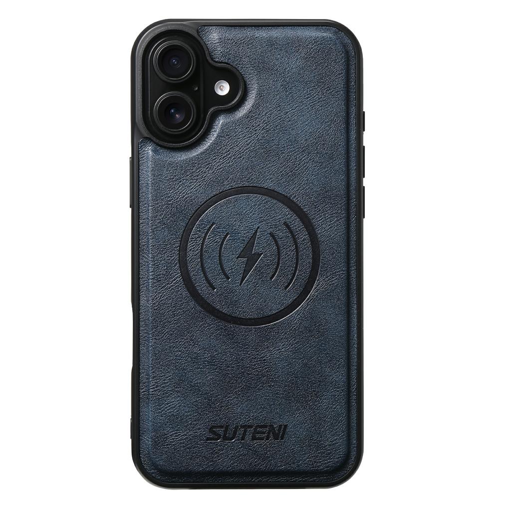 SUTENI Q-06 For iPhone 17 Case Color Splicing Magnetic Detachable Leather Phone Cover