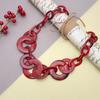 Acrylic Statement Pendant Necklace for Women Modern Geometric Vintage Accessories