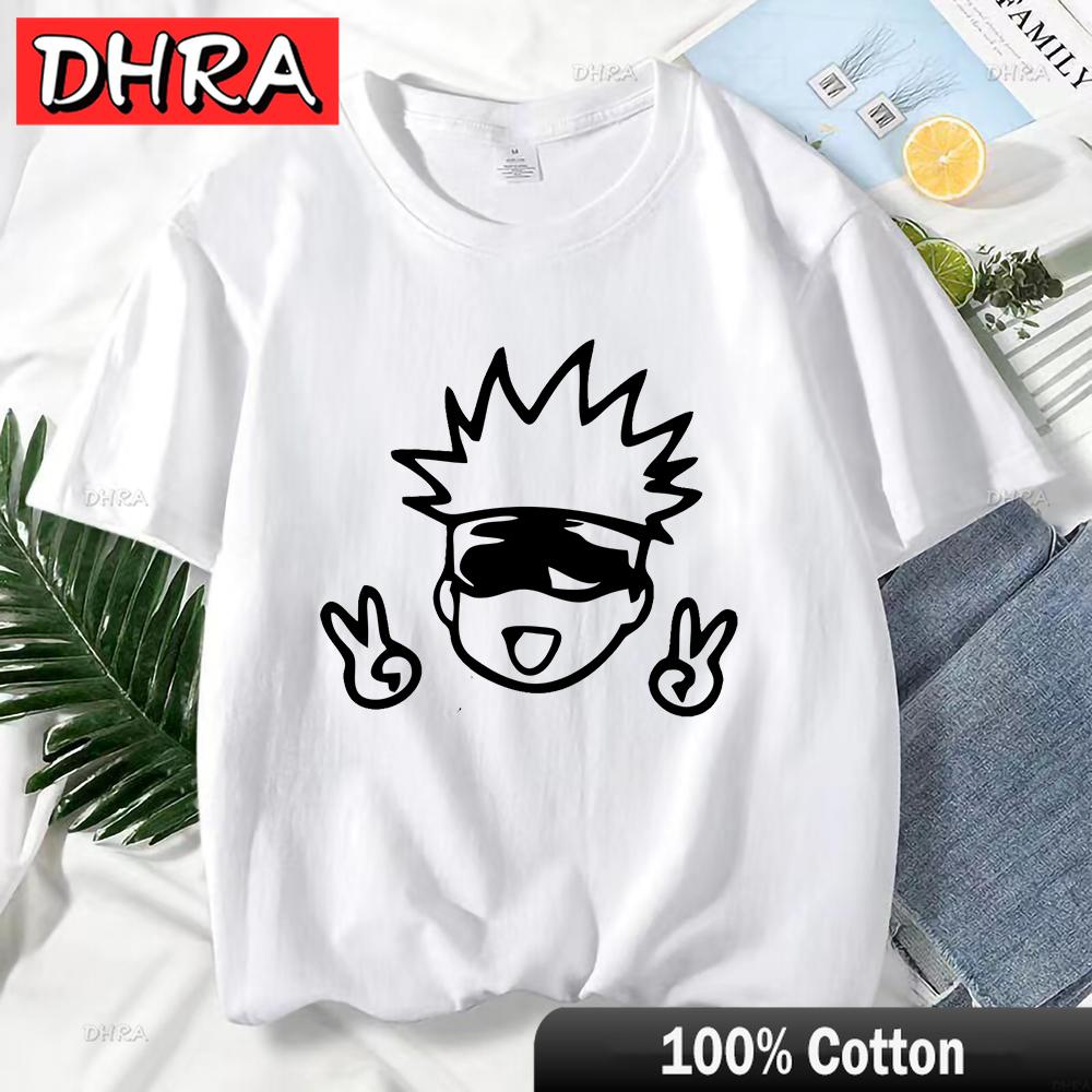 Japanese Anime Jujutsu Kaisen T Shirt for Women Gojo Satoru Print Graphic T Shirts Unisex Harajuku Fashion Casual Women Cute Tee
