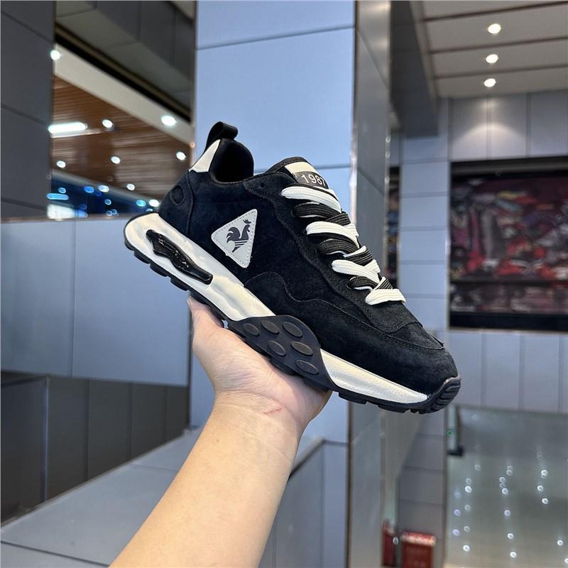 

Platform-soled Forrest Gump shoes winter new velvet warm matte leather casual sports shoes trendy shoes 38 чёрный