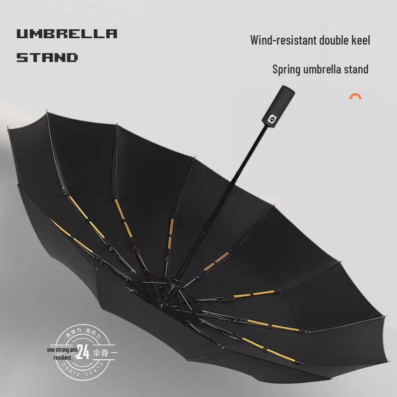 Q Fully Automatic Extra-Large Umbrella: Sun & Rain Dual Use, Reinforced Anti-UV Sunshade for Men & Women.