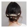 [Herbeluemily] Hair Accessories Set - Pearl Hair Pins for Weddings, Parties, and Formal Occasions (5-Piece Set, Clear x Gold, HM-0128-R10-CGD)