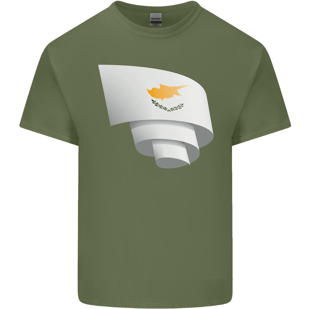 Curled Cyprus Flag Cypriot Day Football Unisexs Light Cotton Tshirt