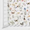 Retro Boho Floral Leaves Butterflies Baby Crib Sheet 52''x28'' Botanic Garden Spring Stretchy Fitted Crib Mattress Cover for Boy Girl Plants Soft