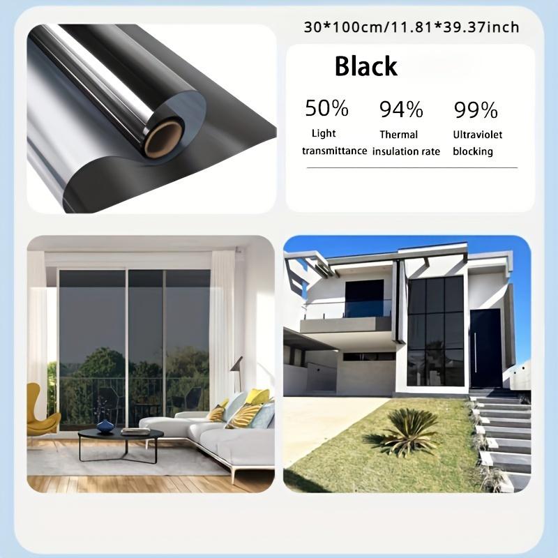 One Way Window Privacy Tint Film Anti Look Vinyl Mirror Self-adhesive Film Sun Blocking Anti UV Static Cling Stickers Home Decor