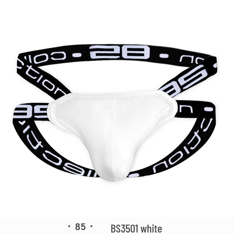 Rainbow Men's Double Thong: Seductive Erotic Pouch & Buttocks Revealing T-Pants OR505