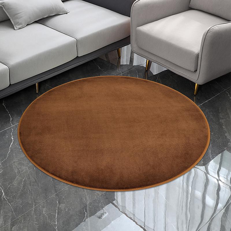 Silver Bubble Kiss Thick Round Rug Carpets for Living Room Soft Home Bedroom Kid Room Plush Salon Decoration 800MMx800MM