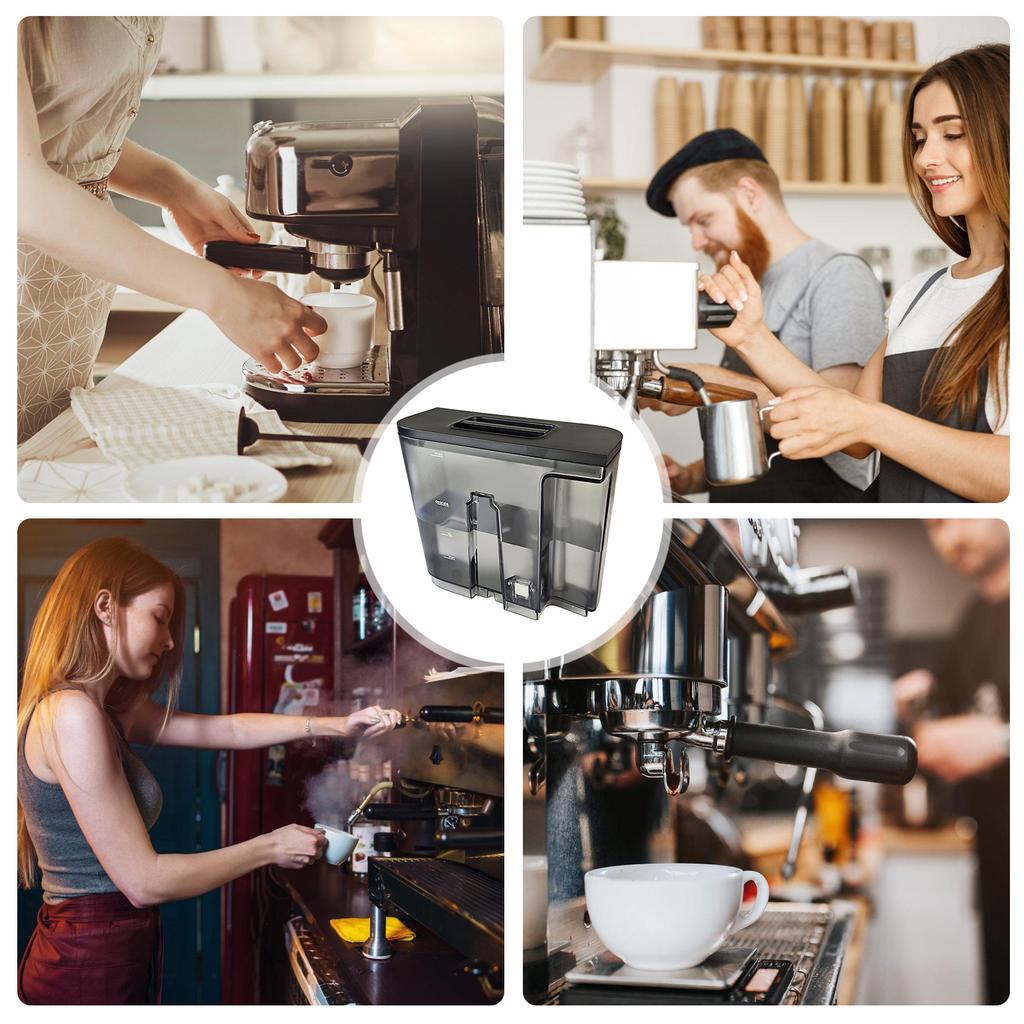 Ersatswassertank inklusive Deckel ABS-Textur Auslaufsicheres Design Einfache Installation Perfekt für 601 655 701 Kaffeemaschine