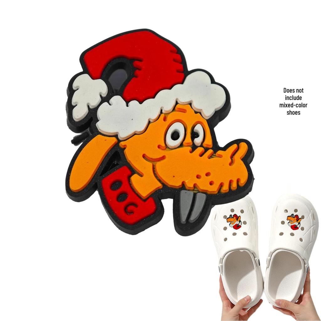 Detachable Christmas Shoe Buckle: PVC Flower Decoration for Hole Shoes