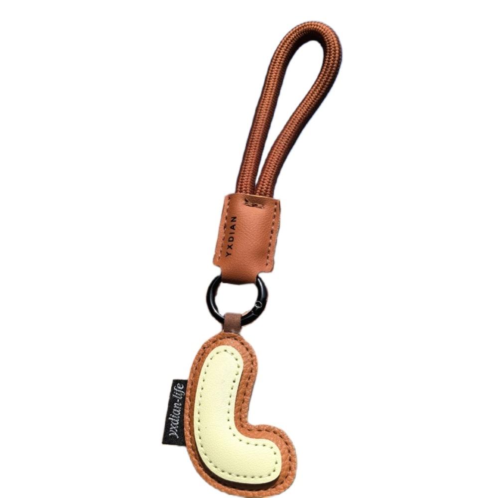 PU Leather 26 Letter Keychain Sweet Lucky Letter Pendant Fashion Alphabet Key Holder  Friend