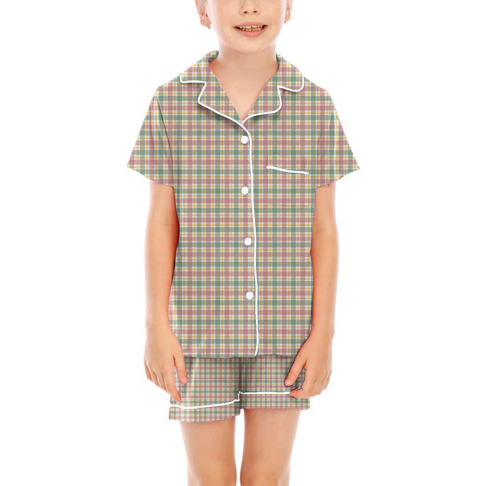 

Детские пижамы, модная рубашка из двух предметов, комплект с шортами, мягкий праздничный комплект повседневной одежды 160 жёлтый