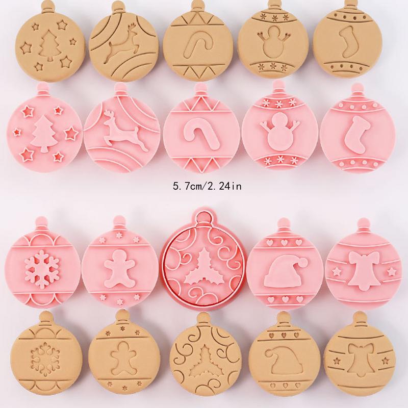 Holiday Cookie Molds 10X Christmas Biscuit Cutter Embossing Molds Christmas Cookie Cutter Kit For Biscuit Fondant Cake