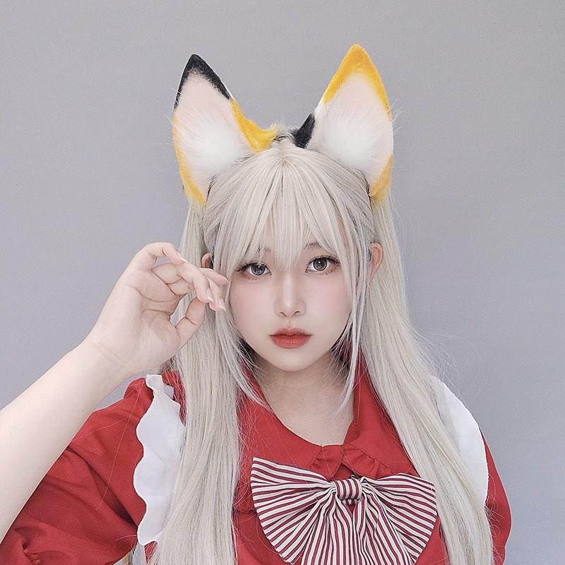 Plush Cat Ear Headband Women Men - Cute Animal Hair Accessory Handmade Cartoon Hairband Cosplay Sweet Style