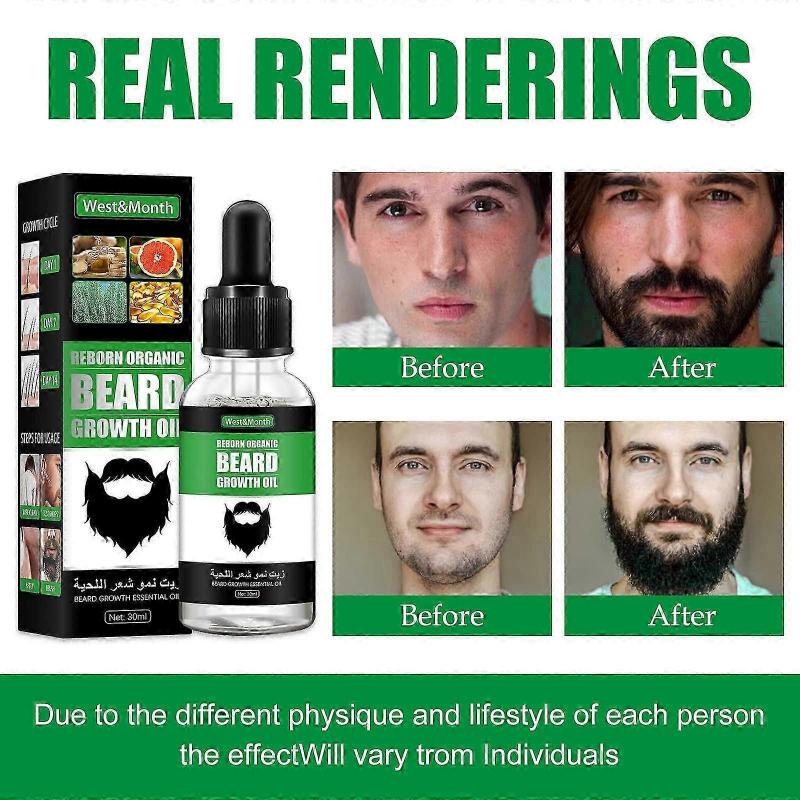 Skäggväxtolja, Skäggväxtolja, Skäggväxtolja, Biotin Skäggväxtserum för Män, Skäggväxtolja 2 st