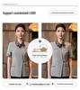 Damen Sommer Kurzarm-Uniform: Chinesischer Stil Catering, Hotel Lobby, Hot Pot Restaurant Empfangskleidung