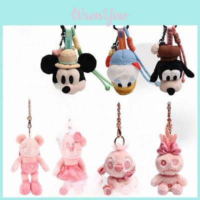 Chaveiro de Pelúcia Cabeça do Mickey Mouse da Disney com Fibra de Poliéster Para Decoração de Mochila
