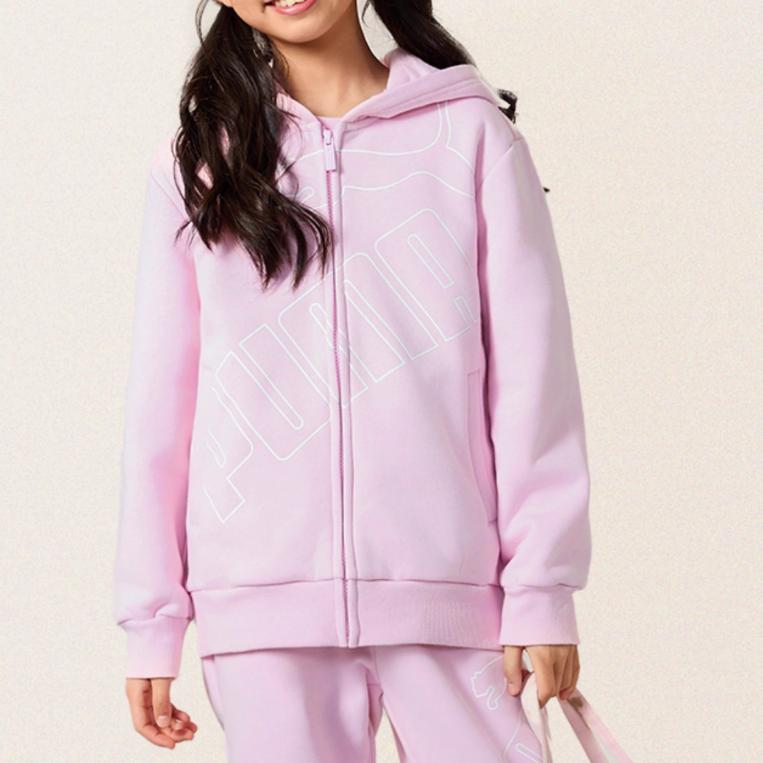 Puma Jacket Meow Fluffy Series Soft Skin-Friendly Warm Fleece Hooded Kids jackets Dreamy-Pink 941363-02