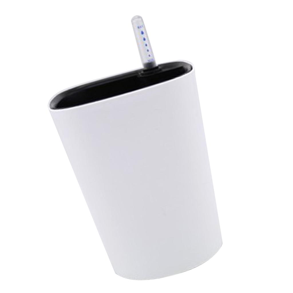 

Plastic Plant Pot Self Watering Flower Pot Multifunctional Water-Absorbing Flowerpot with Drainage Holes for Home Garden Supplie білий