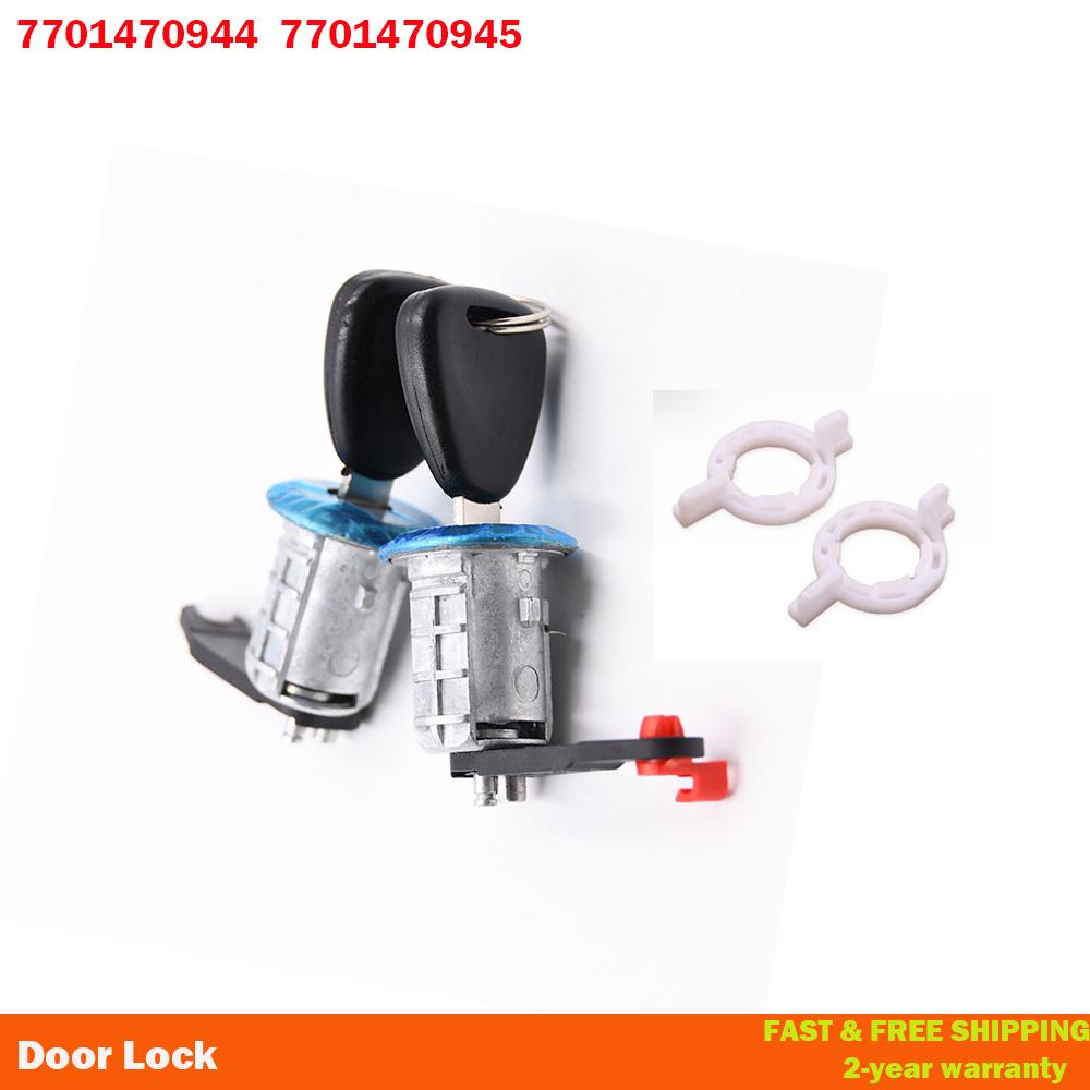 For Renault Master MK2 1998-2009 7701470944 7701470945 Door Lock Front Left+Right Car Door Lock Barrel Cylinder with 2 Keys